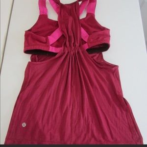 Lululemon Tank Top Bra Shelf Athletic Red Pink
